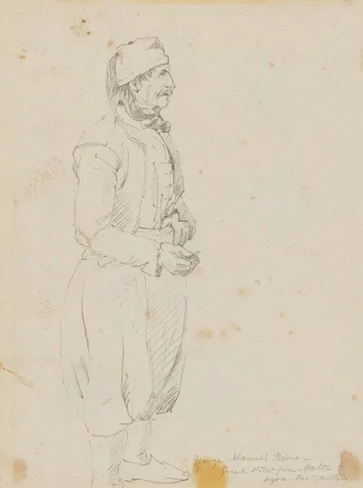 George Manuel Moro, Greek Pilot by Майнер Килборн Келлог, 1843 — digital art print download