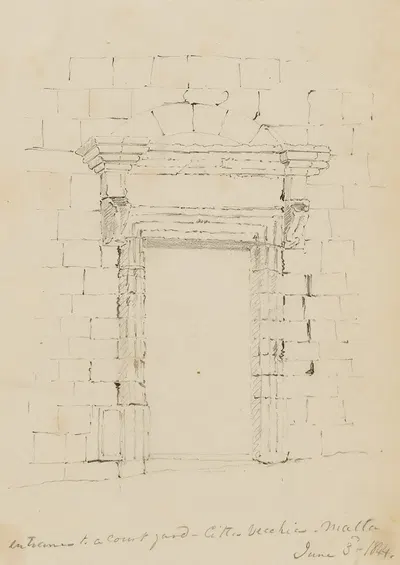 Malta, Entrance to a Courtyard at Citta Vecchia by Майнер Килборн Келлог, 1844 — digital art print download