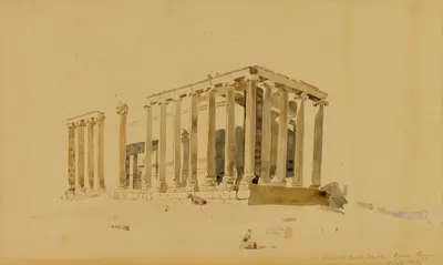 Ruins of Greek Temple, Azani, Phrygia by Майнер Килборн Келлог, 1845 — digital art print download