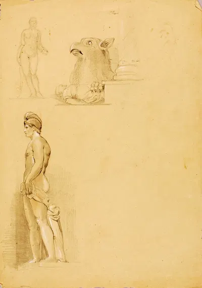 Studies of Sculante by Miner Kilbourne Kellogg — digital art print download