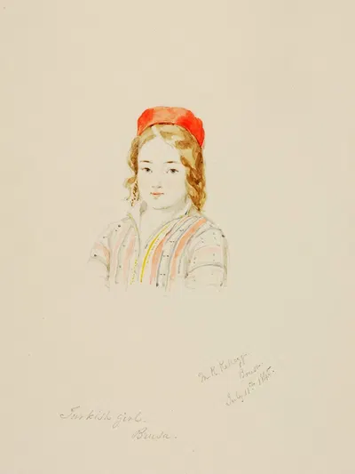 Turkish Girl, Brusa by Майнер Килборн Келлог, 1845 — digital art print download