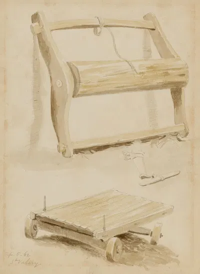 Wooden Cart, St. Valery by Майнер Килборн Келлог, 1862 — digital art print download