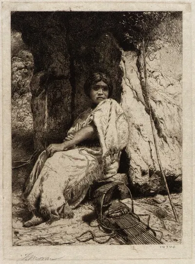 An Indian Girl by Thomas Moran, 1880 — digital art print download