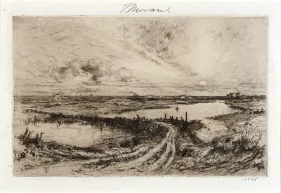 Hook Pond and Old Bridge by Thomas Moran — digital art print download