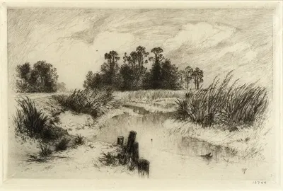 Near Easthampton, L.I. (Passaic Meadows) by Thomas Moran — digital art print download