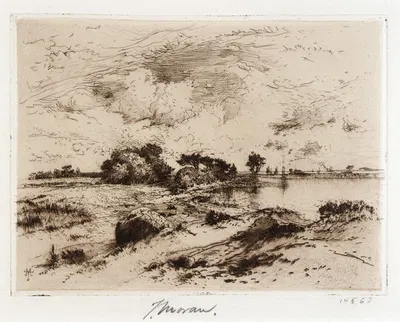 Three Mile Harbor Easthampton, L.I. by Thomas Moran — digital art print download