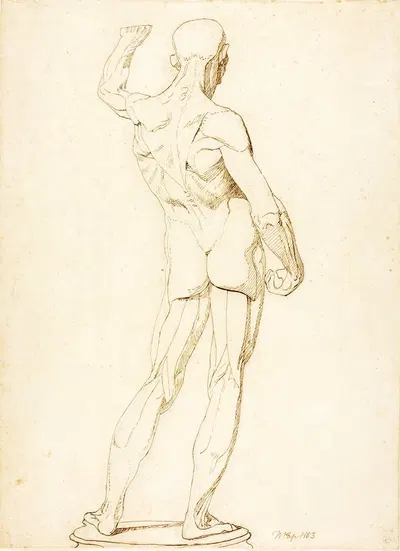 An Ecorche, Rear View by William Page, 1853 — digital art print download