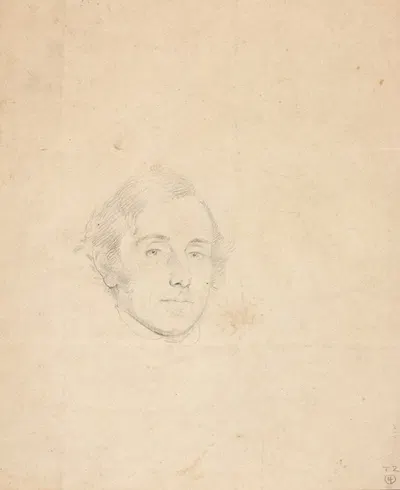 Portrait Head of Young Man by William Page — digital art print download