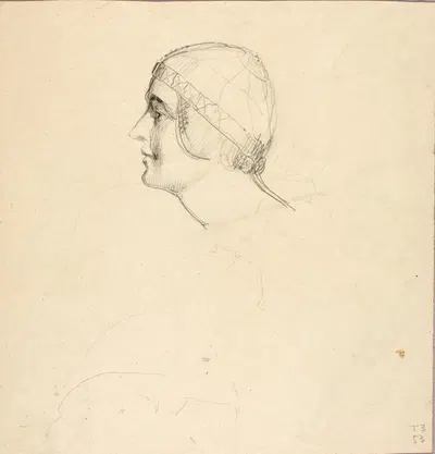 Profile of an Ideal Female Head by William Page — digital art print download