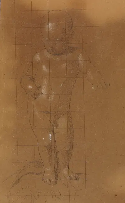 Standing Nude Child by William Page — digital art print download