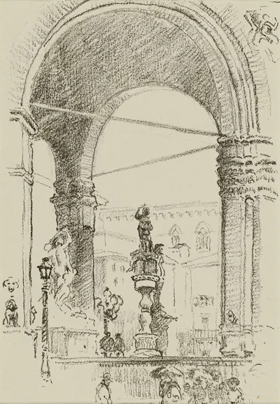 Loggia dei Lanzi by Уильям Пенхэллоу Хендерсон — digital art print download