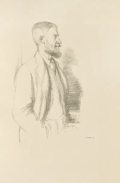 Mr. George Bernard Shaw by Уильям Ротенштейн, 1898 — digital art print download