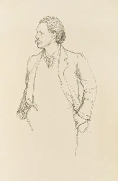 Mr. George Gissing by Уильям Ротенштейн, 1898 — digital art print download