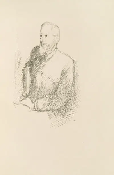 Mr. Grant Allen by Уильям Ротенштейн, 1898 — digital art print download