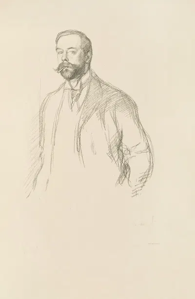 Mr. John Sargent, R.A. by Уильям Ротенштейн, 1898 — digital art print download