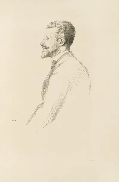 Mr. R. B. Cunninghame Graham by Уильям Ротенштейн, 1898 — digital art print download