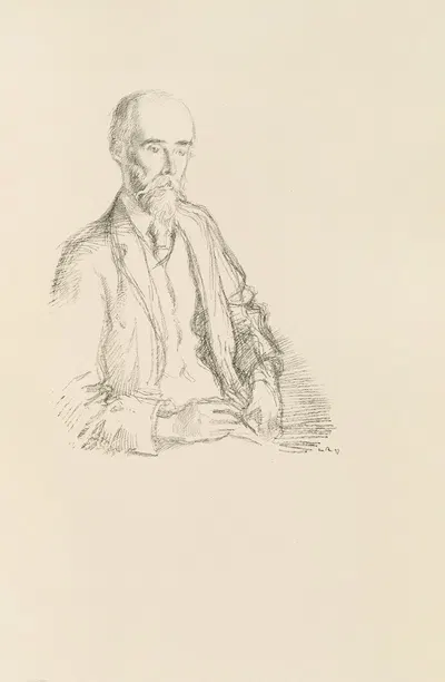 Mr. Sidney Colvin by Уильям Ротенштейн, 1898 — digital art print download