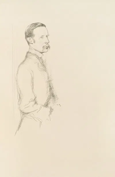 Mr. William Archer by Уильям Ротенштейн, 1898 — digital art print download