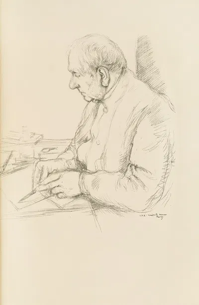 Sir F. Seymour Haden, F.R.C.S. by Уильям Ротенштейн, 1898 — digital art print download