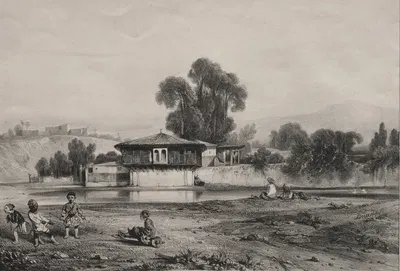 Pavilion at the Edge of a River by Александр-Габриэль Декамп — digital art print download