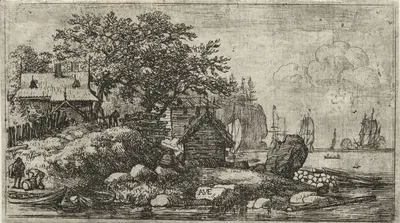 Landscape with Two Empty Boats by Allaert van Everdingen — digital art print download