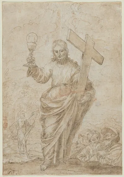 Christ Holding a Chalice and Cross by Alonso Cano, 1666 — digital art print download