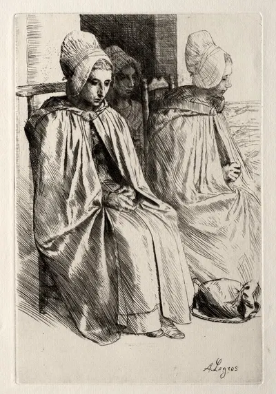 Peasant Woman in the Neighborhood of Boulogne by Альфонс Легро, 1873 — digital art print download