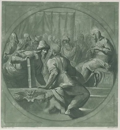 Christ confounding the doctors by Andrea Scacciati — digital art print download