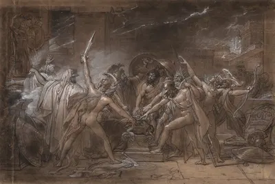 The Oath of the Seven Chiefs against Thebes by Анн Луи Жироде-Триосон, c. 1800 — digital art print download