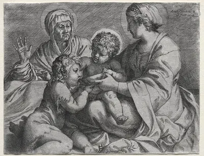 Madonna with the Bowl by Annibale Carracci, 1606 — digital art print download