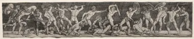 Battle of Naked Men by Бартель Бехам — digital art print download
