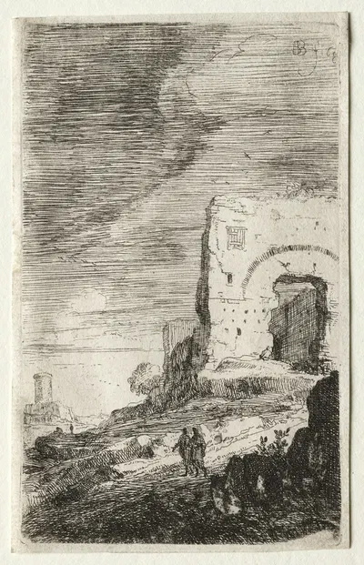 The Baths of Caracalla by Bartholomeus Breenberg, 1639 — digital art print download
