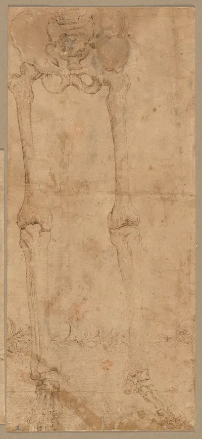 Lower Half of Skeleton from the Front by Battista Franco — digital art print download