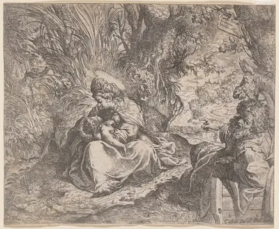 The Rest on the Flight into Egypt by Camillo Procaccini — digital art print download