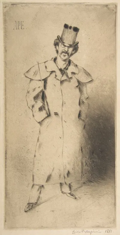 Portrait of Whistler by Карло Пеллегрини, 1881 — digital art print download