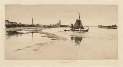 Arnheim on the Rhine by Charles Adams Platt, 1888 — digital art print download