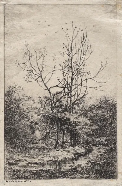 Le Verger by Шарль Франсуа Дюбини, 1868 — digital art print download