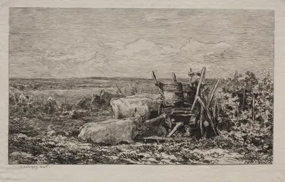 The Grape Harvest by Шарль Франсуа Дюбини, 1865 — digital art print download