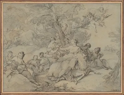 Rape of Europa by Charles Joseph Natoire, 1731 — digital art print download
