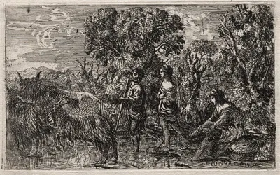 Le Passage du gué by Клод Лоррен, 1634 — digital art print download