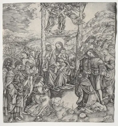 Adoration of the Magi by Cristofano Robetta — digital art print download