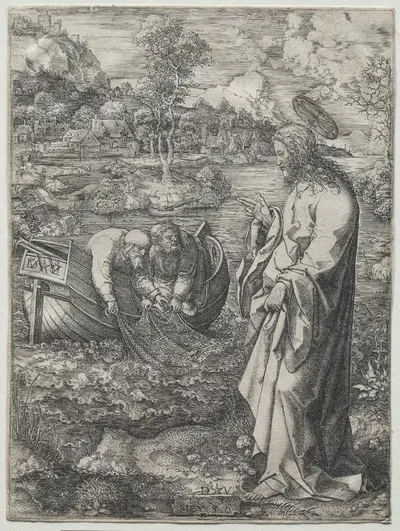 Jesus Calling to St. Peter and St. Andrew by Dirk Vellert, 1523 — digital art print download