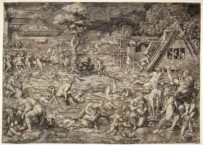 The Deluge by Dirk Vellert, 1544 — digital art print download