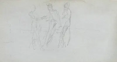 Three Figures by Эрнест Мейссонье — digital art print download