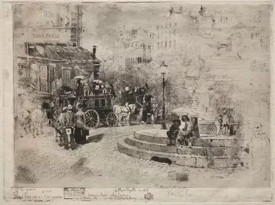 Плейс Пигаль в 1878 году by Феликс Илер Бюо, 1878 — digital art print download