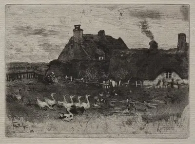 Крытые хижины by Феликс Илер Бюо, 1878 — digital art print download