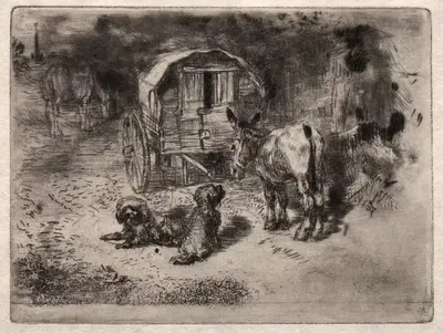 Хранители дома, или Друзья сальтимбанка by Феликс Илер Бюо, c. 1875 — digital art print download