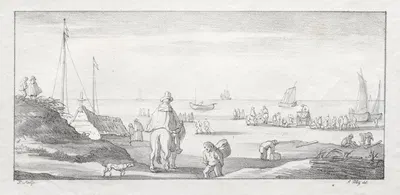 Along a Dutch Shore by Фердинанд Пилоти I, 1811–1816 — digital art print download