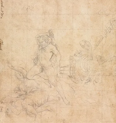 Hercules and the Girdle of Hippolyta by Filippo Napoletano, 1600 — digital art print download