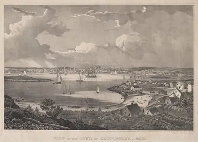View of the Town of Gloucester, Mass. by Фиц Генри Лейн — digital art print download